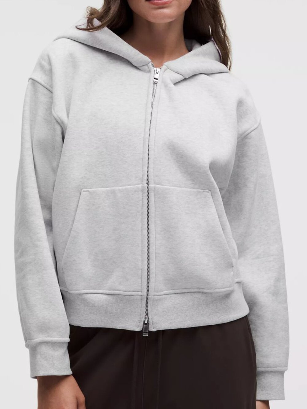 NWT Women's Steady State SuperLoft Full Zip Hoodie Heathered CoreUltraLight Grey